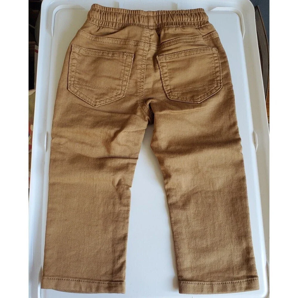 Cat & Jack Pants Boy's Girl's Size 2T Straight School Approved Khaki Pants New